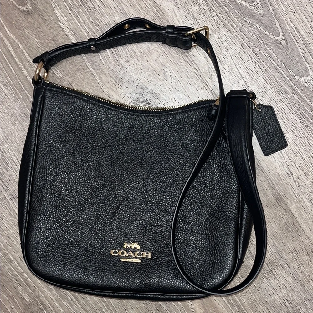 Coach Black Pebbled Leather Crossbody Bag - Picture 5 of 7